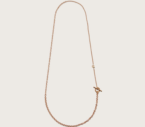 18 ct rose gold fine chain necklace