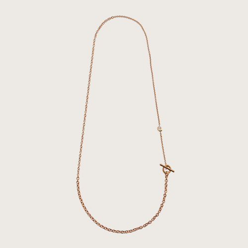 18 ct rose gold fine chain necklace