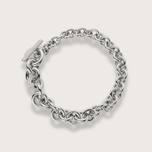 18 ct white gold bracelet with white diamonds